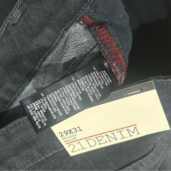2.1 Denim Skinny Serré Dark Grey Jeans Sz 29x31 NWT - Picture 5 of 5